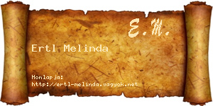 Ertl Melinda névjegykártya